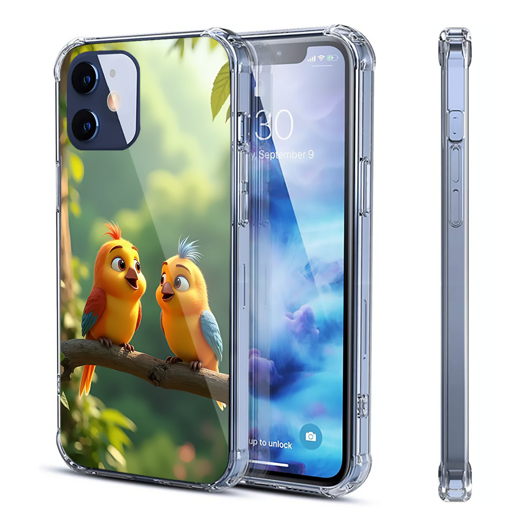 （画像用） Angry Birds アングリーバード 【iPhone 12シリーズ対応】透明スマホケース（クリアソフトケース）